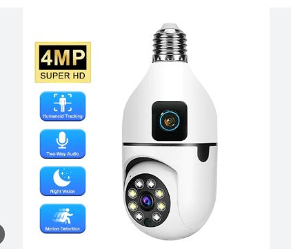 wifi security PTZ camera double lens 4mp HD IP wifi camera v380 pro app