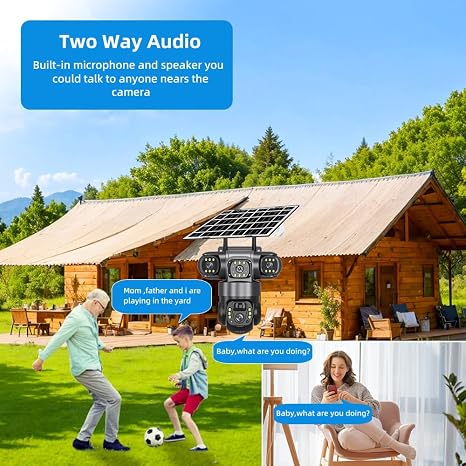 15 MPV380 Pro Solar Triple Lens PTZ CCTV Camera – Wireless Outdoor Security Camera