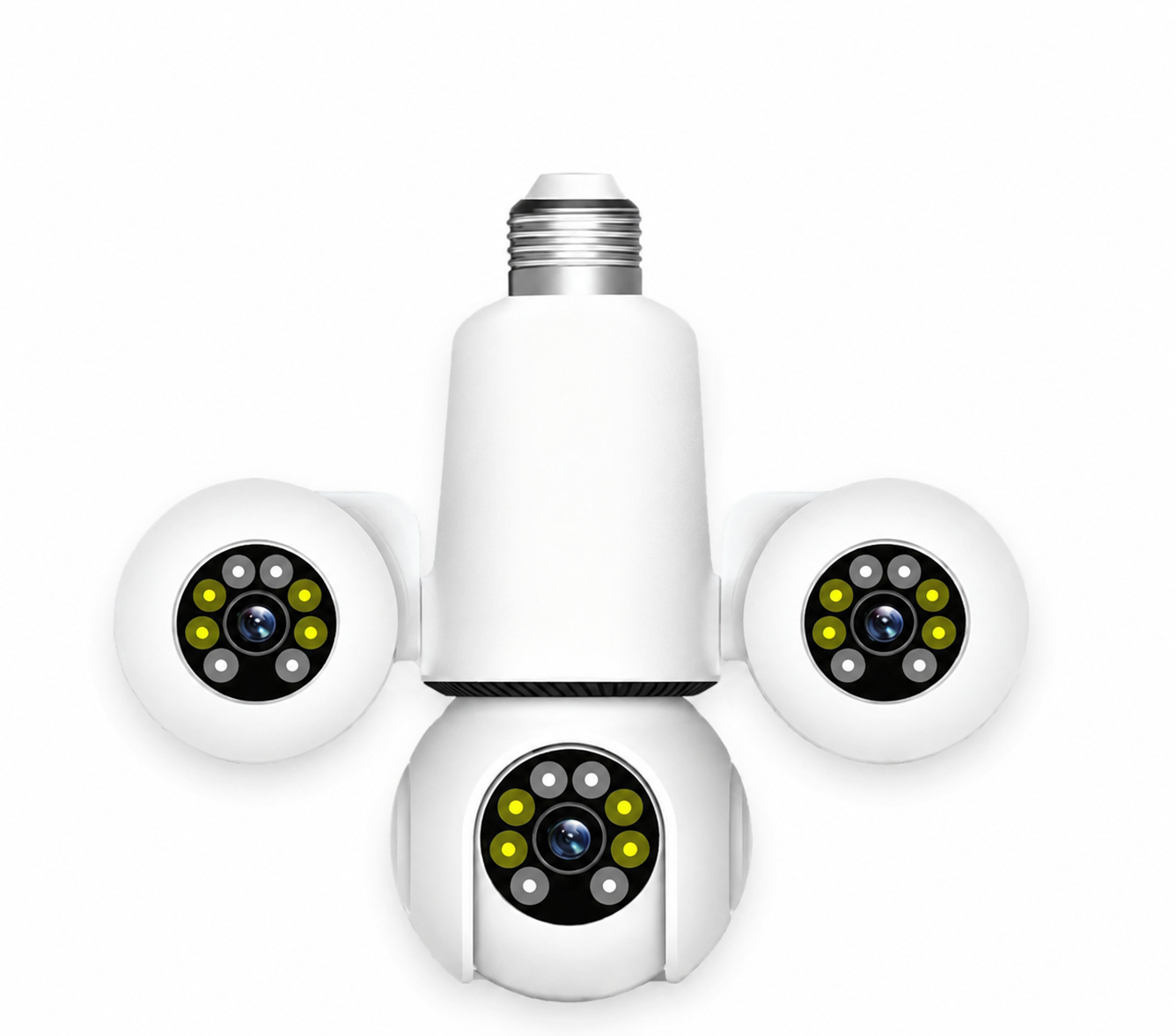 Sentinal Triple Lens 12MP Indoor WiFi Security Camera – 360° Wireless E27 Bulb CCTV Camera (Copy)