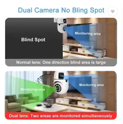 Sentinal V380 Pro WiFi IP 5MP dual Camera Surveillance Home SecurityWireless Ptz Auto Tracking IR Night Vision