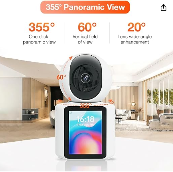 NEW 5mp Video Calling WIFI HD Camera, One Click Video Call Camera Night Vision Motion Detection Home Surveillance FOR BEST GIFT