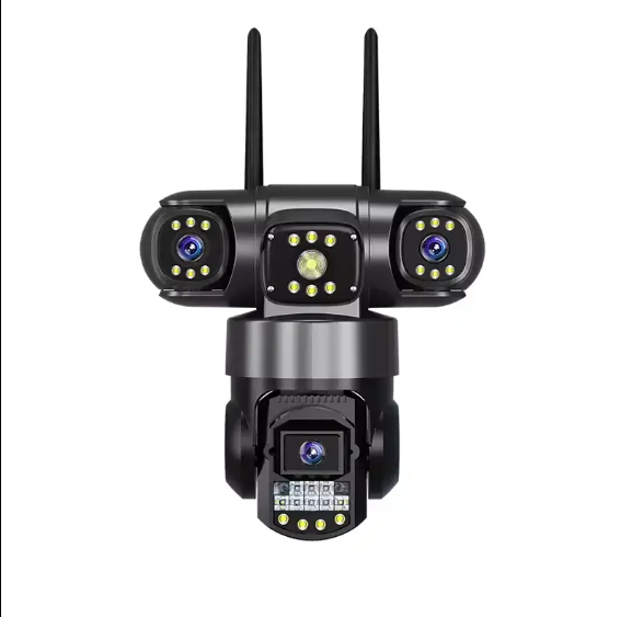 25 Ultra HD 12MP (4+4+4) 4K Smart IP Camera Triple Lens 10x Zoom & 2 Lens 4 MP 360° PTZ Outdoor Wireless CCTV Waterproof Night Vision & Motion Detection Two-Way Audio Communication Security for Shops, Homes & Warehouses
