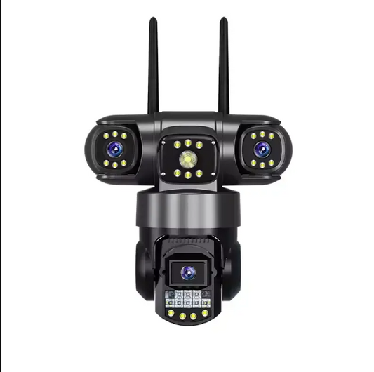 25 Ultra HD 12MP (4+4+4) 4K Smart IP Camera Triple Lens 10x Zoom & 2 Lens 4 MP 360° PTZ Outdoor Wireless CCTV Waterproof Night Vision & Motion Detection Two-Way Audio Communication Security for Shops, Homes & Warehouses